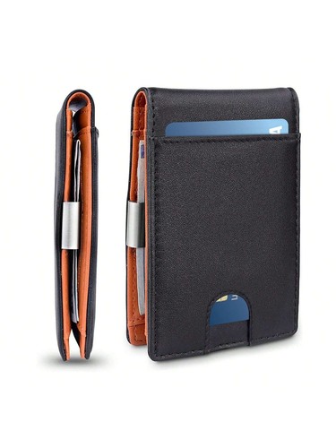 porta tarjetas de credito identificación billetera tarjetero hombre cartera Rfid - Picture 15 of 15