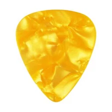 Celluloid Yellow Pearl Guitar Or Bass Pick - 0.96 mm Heavy Gauge - 351 Shape