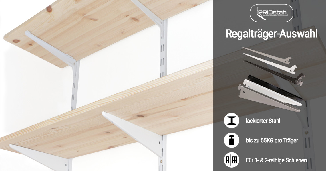  Regalträger 4 Stück Regalsystem für Wandschiene Regalwinkel Regalboden Regal
