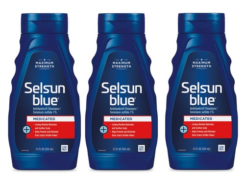3 Bottles Selsun Blue Medicated Max Strength Dandruff Shampoo 11 oz each Bottle - Picture 12 of 12