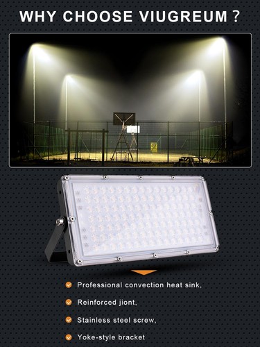 2x 100W LED Flood Light Outdoor Module Spotlight Garden Security Lamp Warm White - Picture 3 of 12