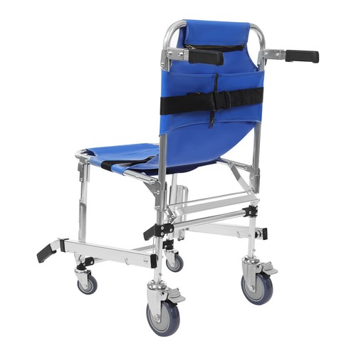 352lb Stair Chair Medical Emergency Evacuation Stair 4 Wheel Climbing Wheelchair - Picture 8 of 16