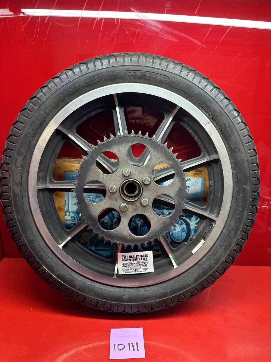 harley 18” rear disc brake 79 sportster cafe racer 9 spoke mag