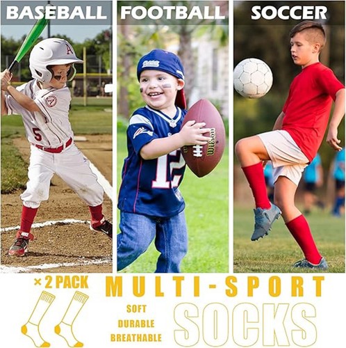 Youth Baseball Socks & Belt Softball T-Ball Athletic Combo Set for Boys Girls - Picture 8 of 8