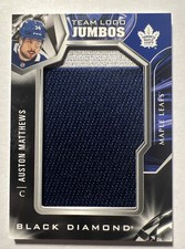 AUSTON MATTHEWS 2022-23 Black Diamond Team Logo Jumbos Patch 22/23 UD Maple Leaf
