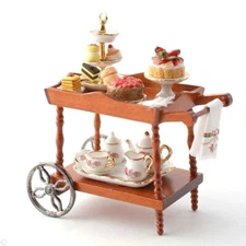 Reutter Porcelain Dollhouse Miniature Serving Cart