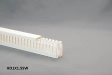 1 New 1"x1.5"x2m Narrow Finger Open Slot Wiring Cable Raceway Duct Cover, White