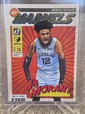Ja Morant 2019-20 Panini Donruss Net Marvels Press Proof Gold #9 Rookie Insert