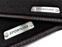 Sportline FußMatten FüR VW Polo V 6R Bj.2009-2015 Metall Logo QualitäT Velours