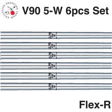 Nippon Shaft Golf N.S.Pro V90 Steel Iron Shafts #5-#W 6pcs Set Flex R Men New JP
