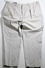 Polo Ralph Lauren Pants Mens 48Bx32 Beige Stretch Classic Fit Chino Cotton Twill