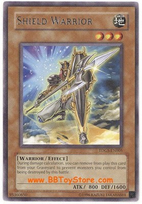 Yu-Gi-Oh Card - TDGS-EN005 - SHIELD WARRIOR (rare) - NM