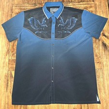 Retro Rifle Wild West Pearl Snaps Men's 2XL Shirt