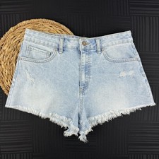 Sincerely Jules Juniors Size 9/29 Denim Stretch Light Wash Cut Off Jean Shorts
