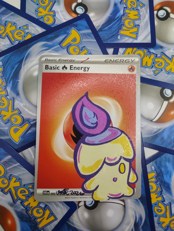 ACEO by FoxFootCrafts / UrocyonFox - Pokemon Litwick Acrylic Paint Original