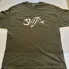 G. Loomis Short Sleeve Tee Crew Neck T-Shirt Green With Logo. Men’s Size 2XL