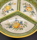 Antique Japanese Moriyama Mori-Machi Hand-Painted Divided Decorative Vanity Dish — photo 4
