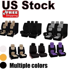 For TOYOTA Cloth Car Seat Covers Full Set 2/5-Seats Front Rear Protector Cushion