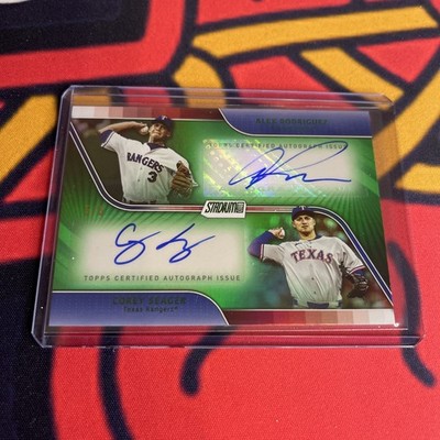 2025 Topps Stadium Dual Autograph Alex Rodriguez Corey Seager Rangers /5 DA-RS