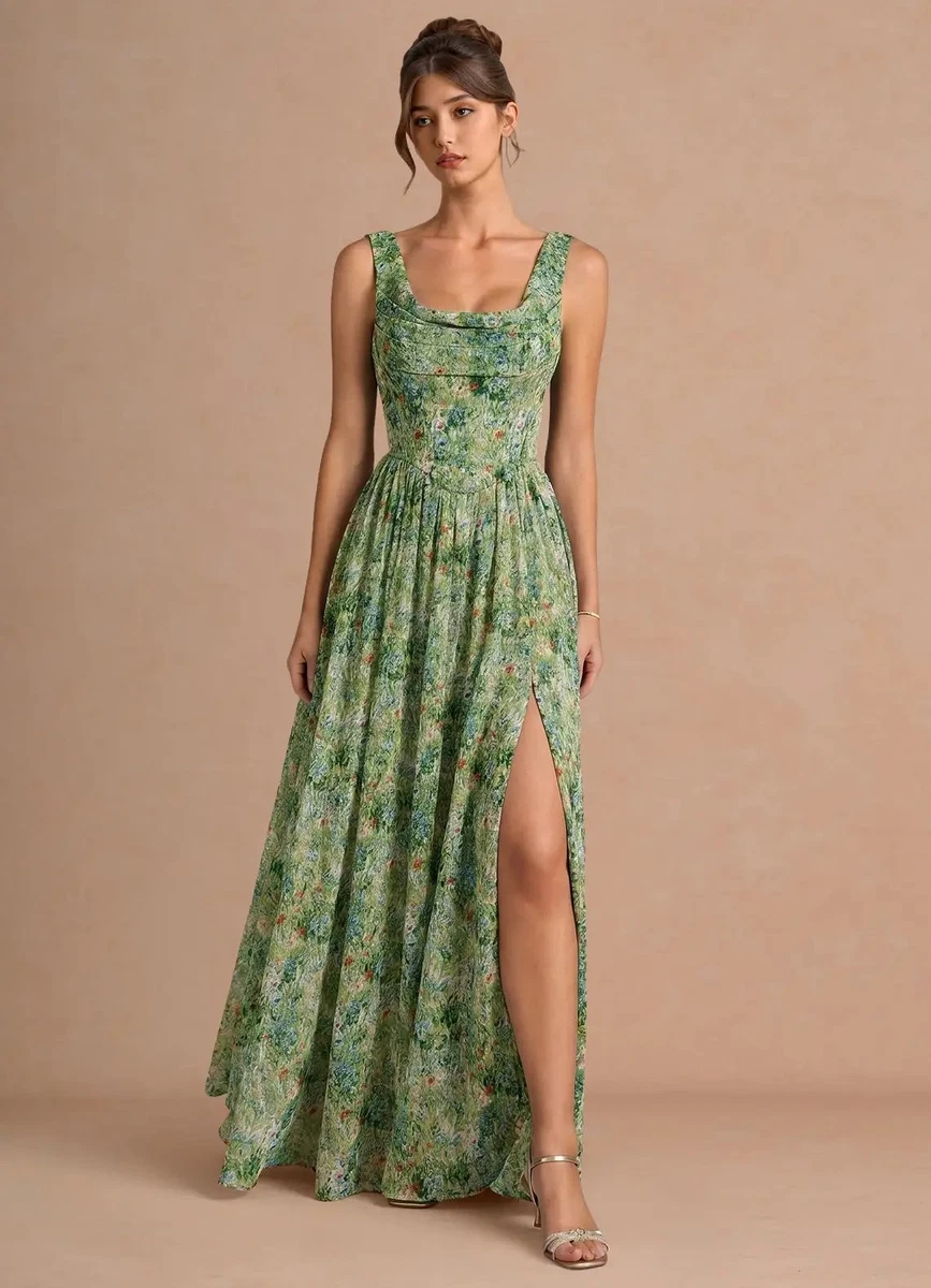green floral vibing maxi dress Women's Dresses for sale NATweek222023