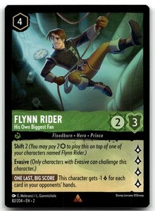 Flynn Rider - His Own Biggest Fan 82/204 Rare Rise of the Floodborn Lorcana