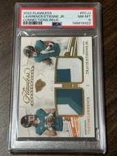 2022 Panini Flawless Conn. Trevor Lawrence, Travis Etienne #FC-JJ /15 GOLD PSA 8