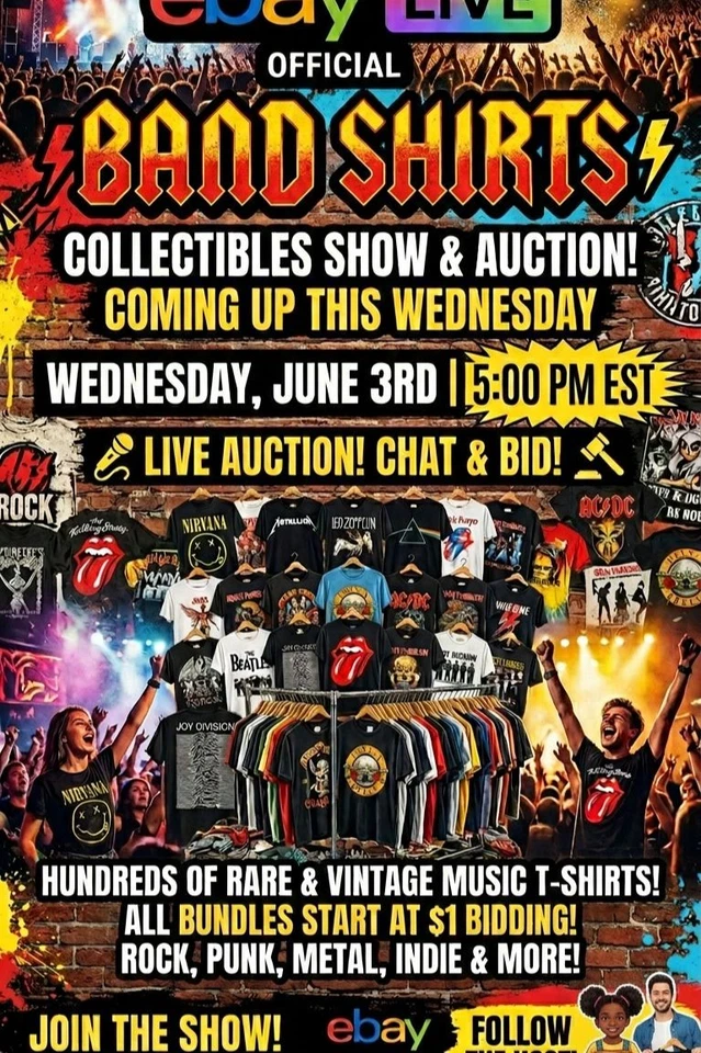 ⚡ HUGE MUSIC T-SHIRT BLOWOUT: Vintage, Rock & More!
