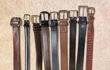 Lot of 9 Men's Sizes 32-46 Black Brown Leather Work Dress Casual Belts