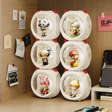 Acrylic Display Case for Pop Mart Figures Miniature Toy Organizer Storage Box