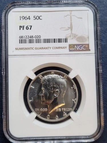 1964 Kennedy Proof Half Dollar 50c Silver Graded NGC PF67  #98601