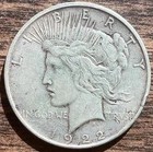 1922 Peace Silver Dollar $1 0.900 Silver Business Strike Denver KM#150