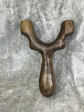 Handmade Slingshot Black Walnut Wood Hunting Slingshot 5 5/8” NEW