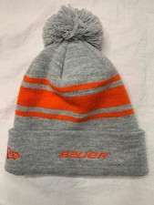 Bauer New Era 2011 Men's Grey Orange Toque Beanie Ski Hat