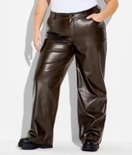 Wild Fable Women's Straight Leg Faux Leather Pants Size 16