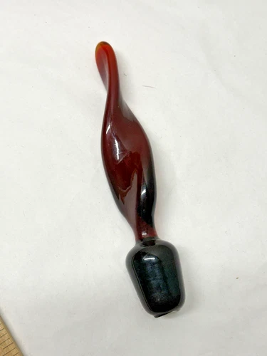 Rainbow or Bishoff Twisted Ribbon Glass Stopper for Decanter. Blenko Era 🐝