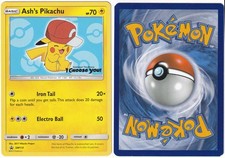 ASH'S PIKACHU SM113 SM PROMOS POKEMON PROMO LP
