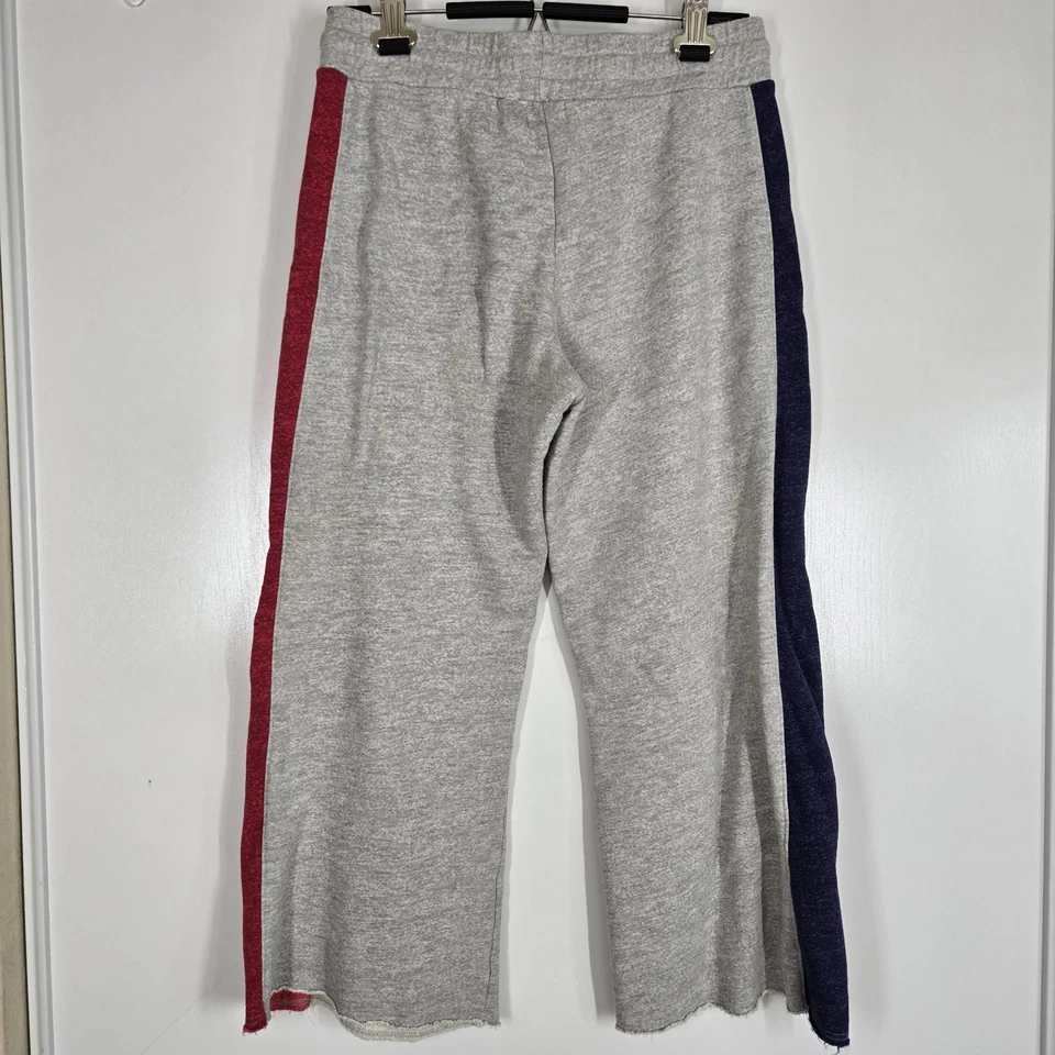 Pantalones deportivos Sundry a rayas acampanados al tobillo salón dobladillo crudo jaspeado gris azul rojo 1/S Foto 2 de 4