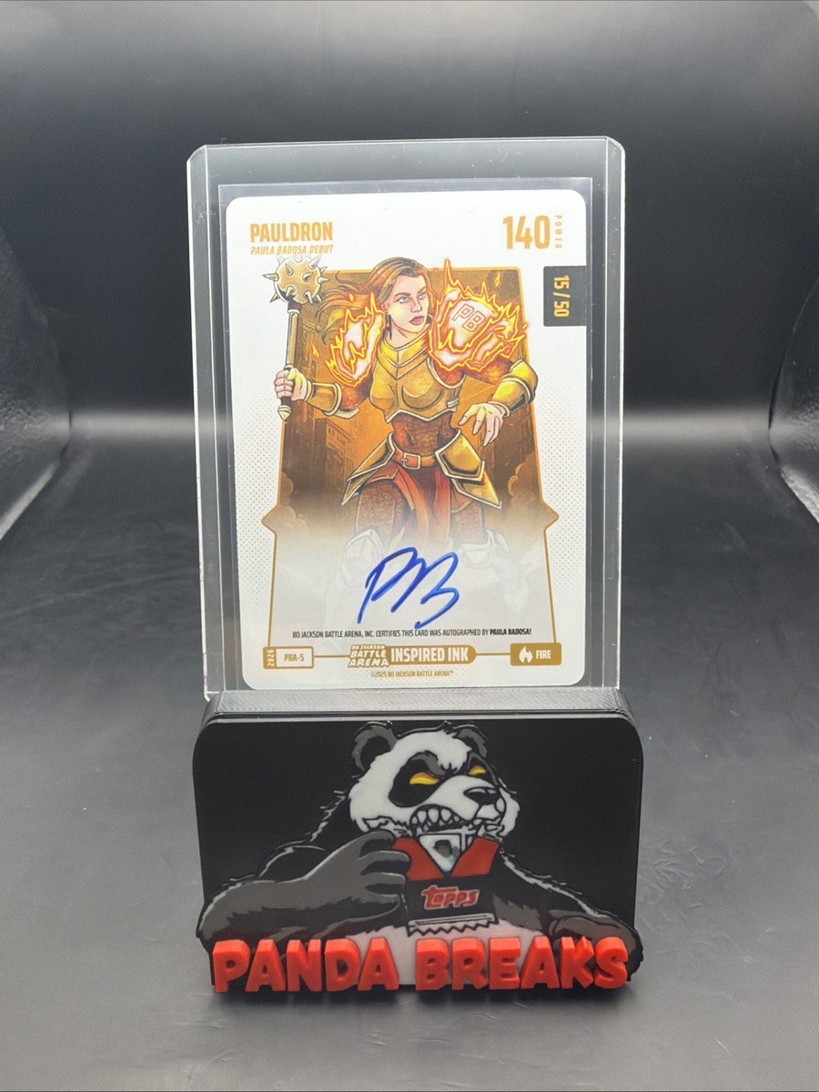 2026 Bo Jackson Battle Arena Pauldron Fire Auto #15/50 Power 140 Paula Badosa