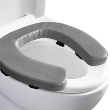 Toilet Seat Cushion with 2-inch High-Density Foam,Toilet Seat Riser-Suitable ...