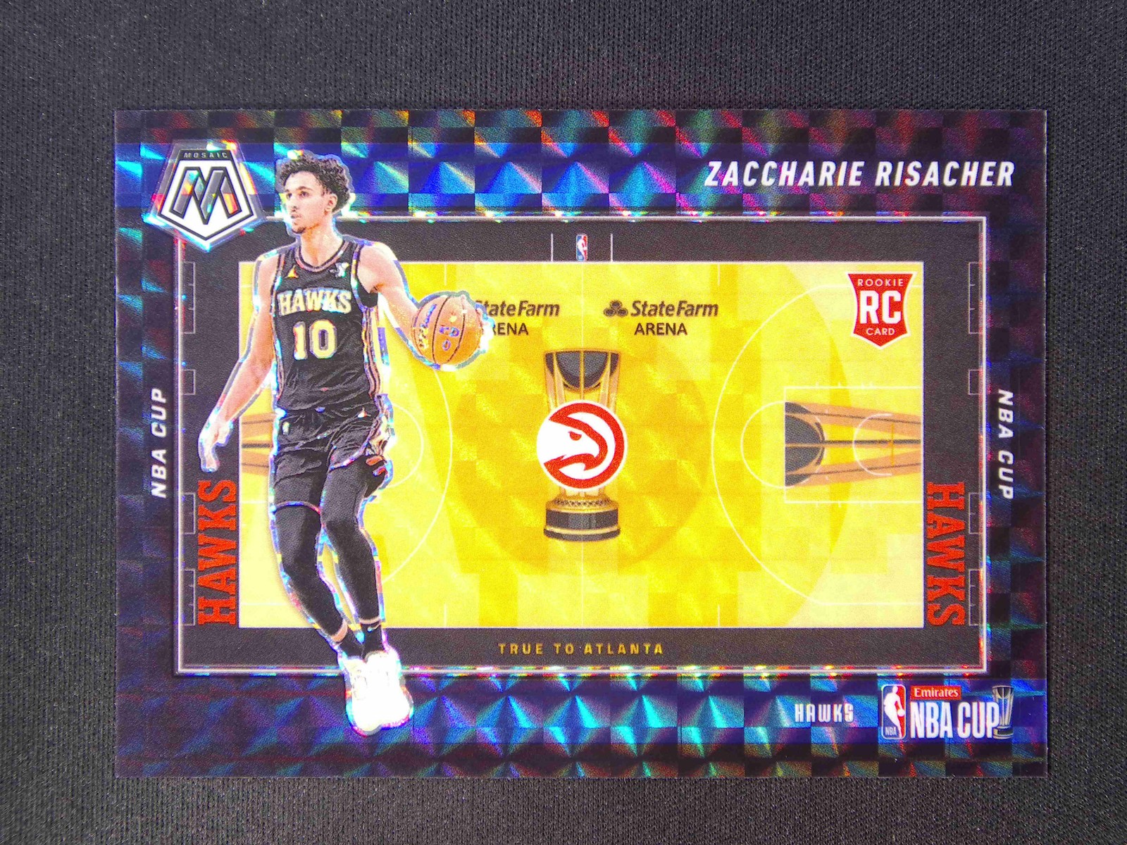 2024-25 Panini Mosaic Zaccharie Risacher #10 RC Rookie NBA CUP Prizm