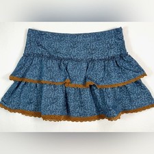 LUCKY BRAND Girls' Sofia Ruffle Western Coastal Cowgirl Fall Mini Skirt Size 14