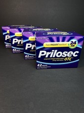 LOT OF 4 PRILOSEC OTC Frequent Heartburn Relief 4 X 42 Ct TOTAL 168 Ct EXP 6/27 