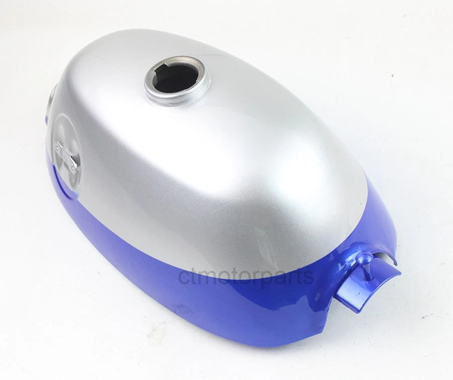 Tanque de combustible de gasolina azul/plateado para bicicletas Trail Honda Z50 Z50A K0 K1 1968-1970 Foto 3 de 4