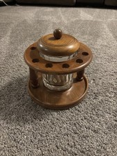 antique pipe tobacco humidors Jar In & Vintage for sale Vintage Mid Century Solid Wood
