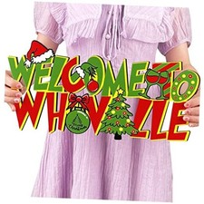 Merry Christmas Wooden Hanging Signs - Christmas Tree Ornaments  Front Door