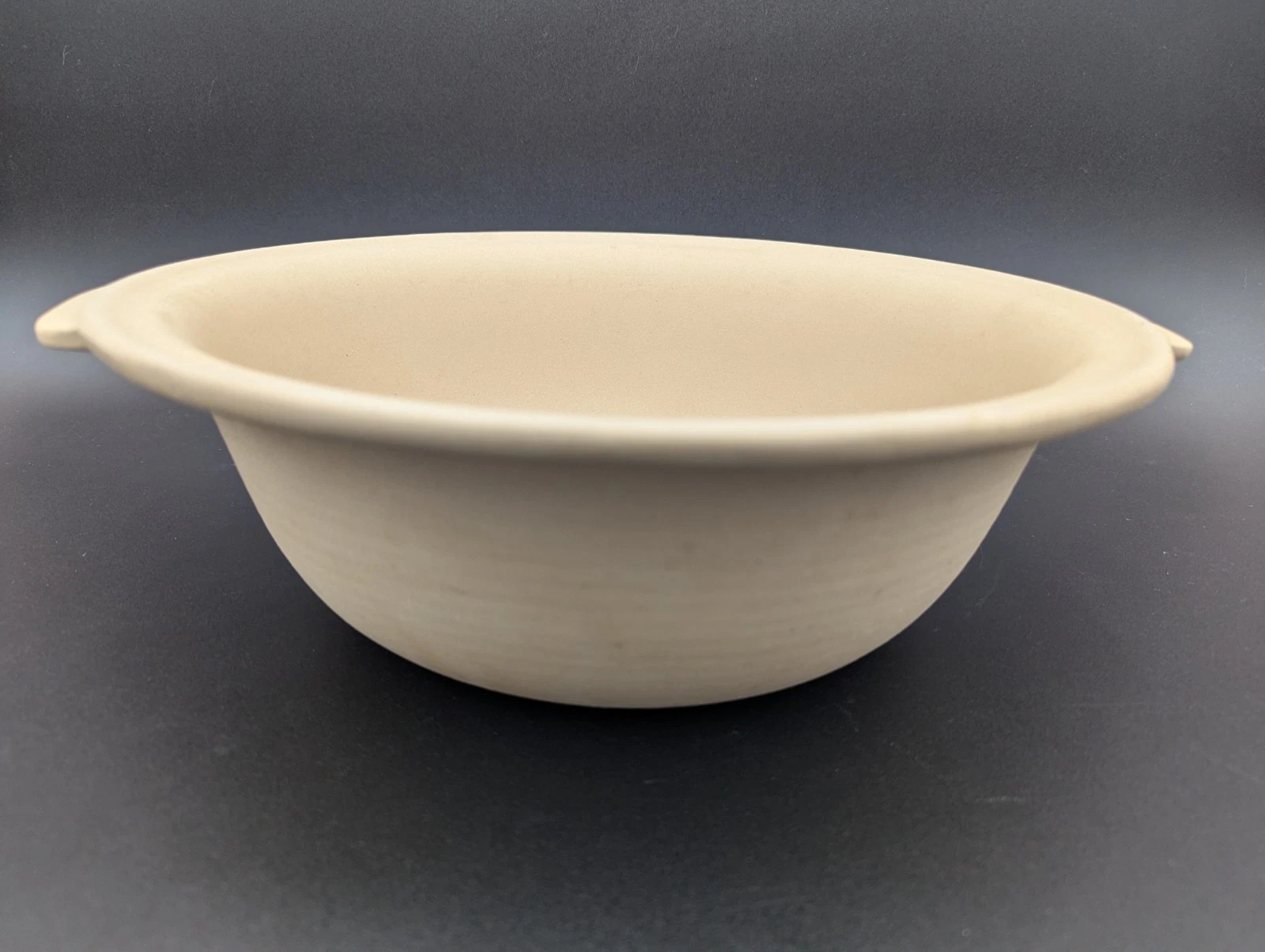 Pampered Chef Stoneware 12.5” Large Baking Bowl Tan Beige Round
Opens in a new window or tab