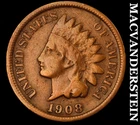 1908-S Indian Head Cent - Scarce  Key Date  No Reserve  #K2591