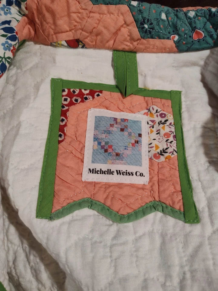 BOHO CHIC - Chaqueta acolchada Michelle Weiss Co. S - ESTILO HIPPIE VINTAGE HECHO A MANO Foto 3 de 4