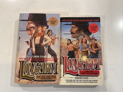 2 Longarm Giant Western Paperbacks Novels By Tabor Evans Preowned