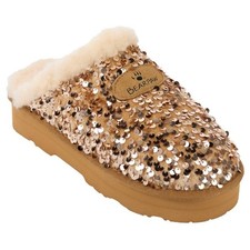 Bearpaw Womens PORTIA Sequin Embellished Slipper Mule GOLD Size 10 NEW BOX